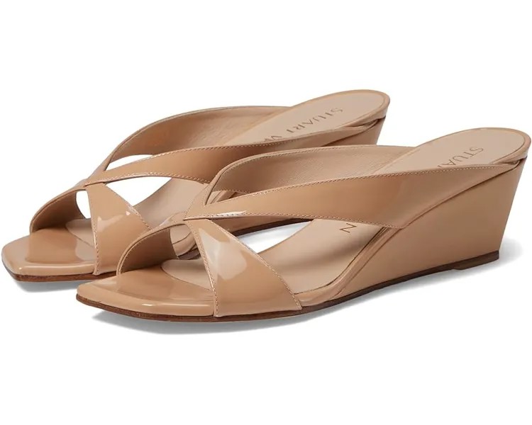 Туфли Stuart Weitzman Miami 50 Wedge Slide, цвет Adobe