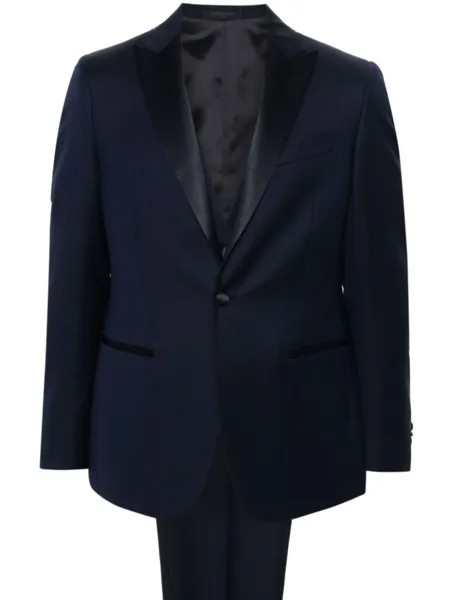 Corneliani шерстяной костюм с однобортным пиджаком, синий