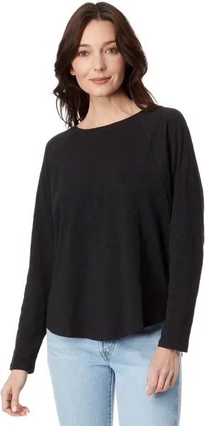 Топ Lilla P Long Sleeve Gusset Boatneck, черный