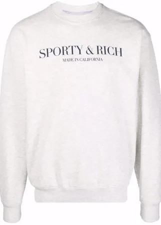 Sporty & Rich меланжевая толстовка с логотипом