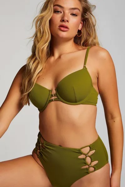 Боди и плавки бикини с фактурной текстурой holbox Hunkemoller, зеленый