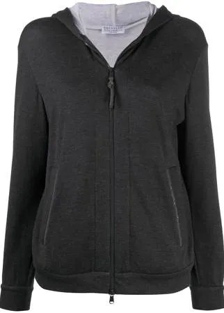 Brunello Cucinelli худи на молнии с длинными рукавами