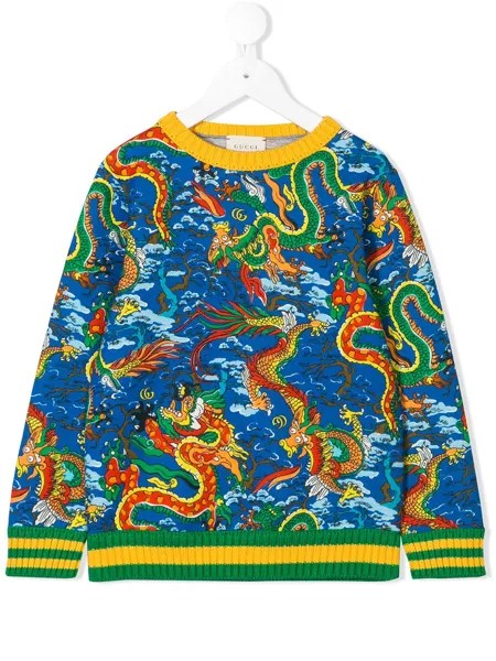 Gucci Kids chinese dragon sweatshirt