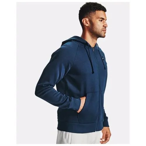 Толстовка Under Armour, силуэт свободный, средней длины, размер S, синий
