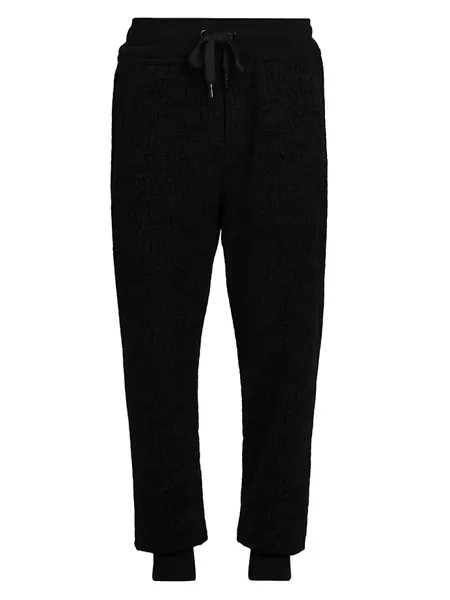 Спортивные штаны с флокированным логотипом Dolce&Gabbana, черный