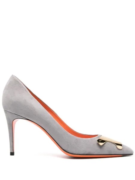Santoni замшевые туфли, серый