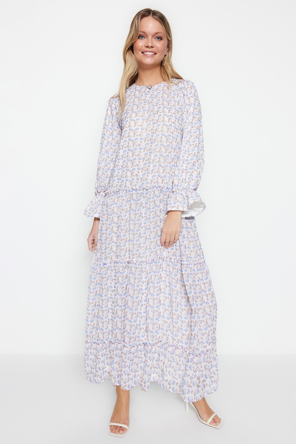 Платье - Ecru - Skater Trendyol Modest, экрю