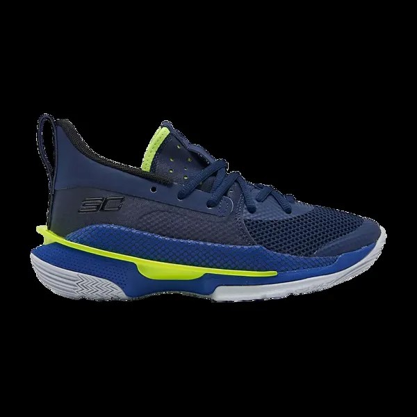 Кроссовки Curry 7 Big Kids Under Armour, синий