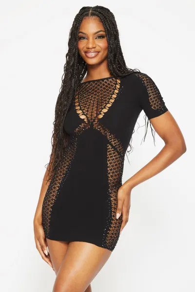 Платье Fiesta Fever с декором из стразов Ann Summers, черный