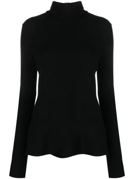 Джемпер с высоким воротником Jil Sander, черный