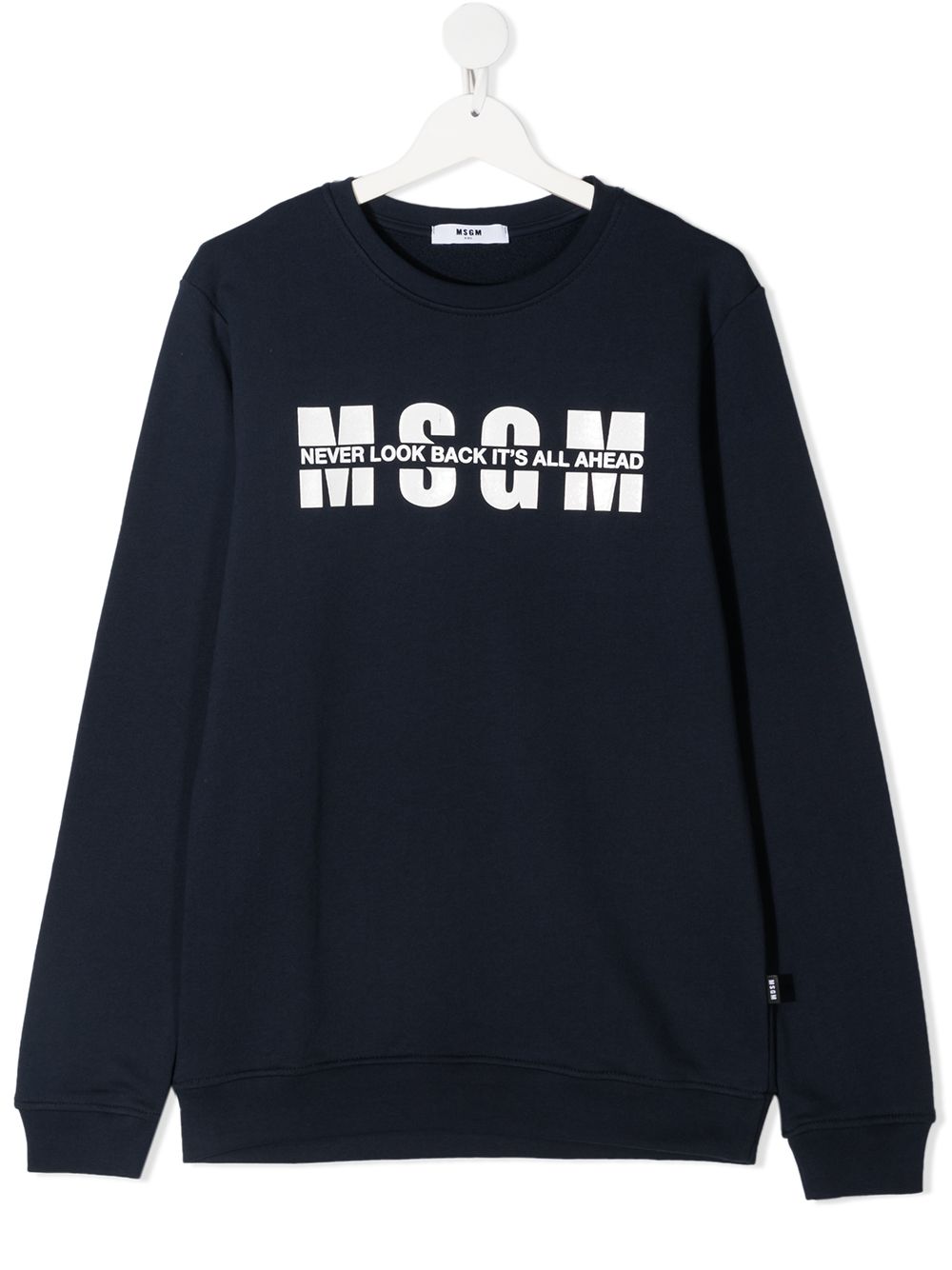 MSGM Kids толстовка с круглым вырезом и логотипом