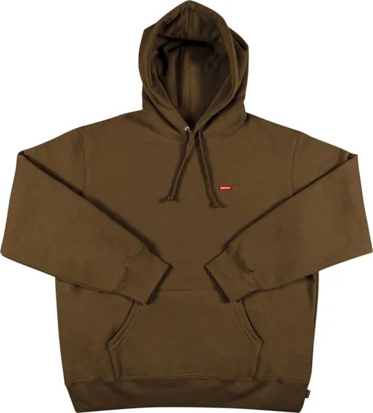 Толстовка Supreme Small Box Hooded Sweatshirt 'Olive Brown', коричневый
