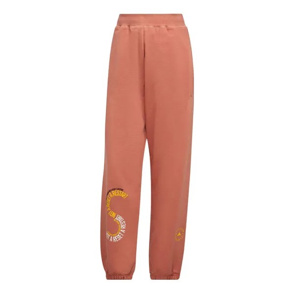 Спортивные штаны adidas x Stella Mccartney Crossover Logo Alphabet Printing Bundle Feet Sports Pants/Trousers/Joggers Orange, оранжевый