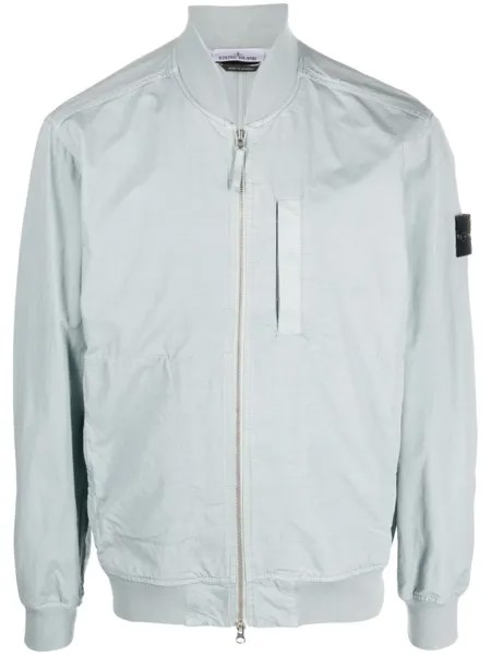 Stone Island бомбер с нашивкой-логотипом, синий