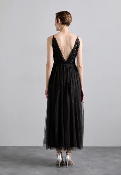 Коктейльное платье / Вечернее платье HEART LATTICE CAMI ANKLE GOWN Needle & Thread, черный