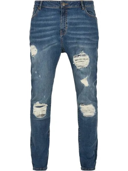 Джинсы Urban Classics, цвет blue heavy destroyed washed