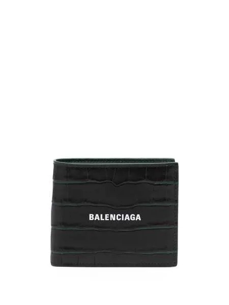 Balenciaga кошелек с тиснением под крокодила и логотипом