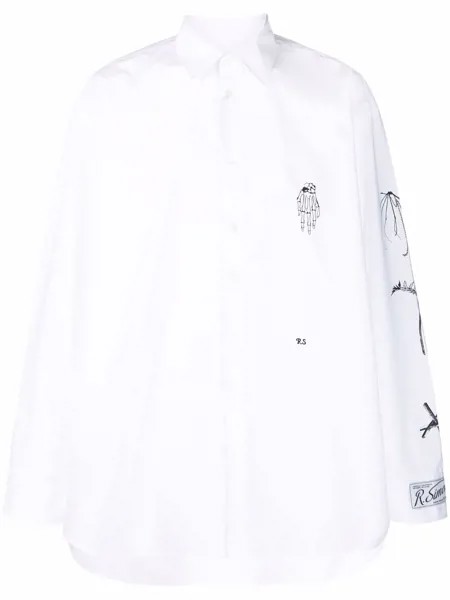 Raf Simons футболка с вышивкой