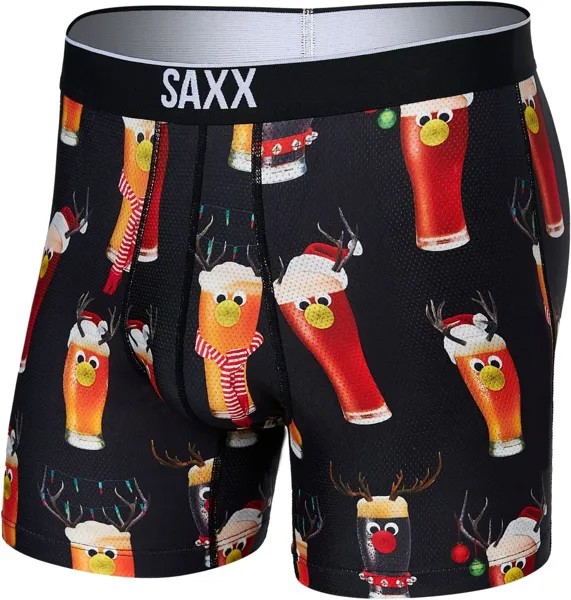 Боксеры SAXX UNDERWEAR Volt Boxer Brief, цвет Reinbeer/Black
