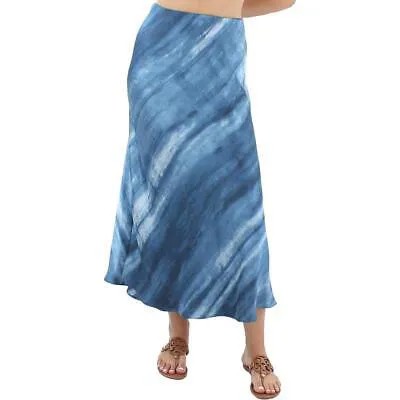 Женская атласная юбка-миди с принтом теленка Lauren Ralph Lauren BHFO 5549