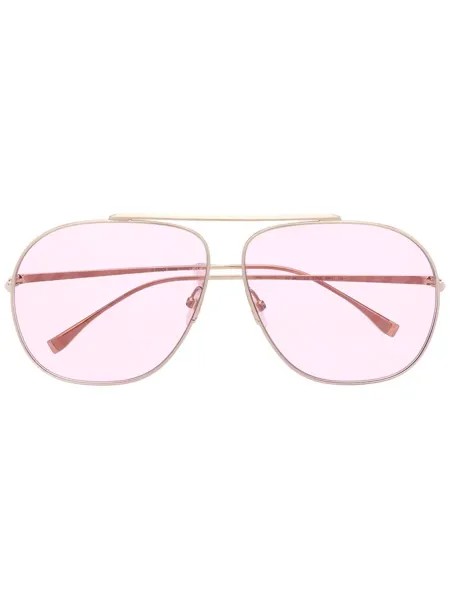 Fendi Eyewear солнцезащитные очки-авиаторы с двойным мостом