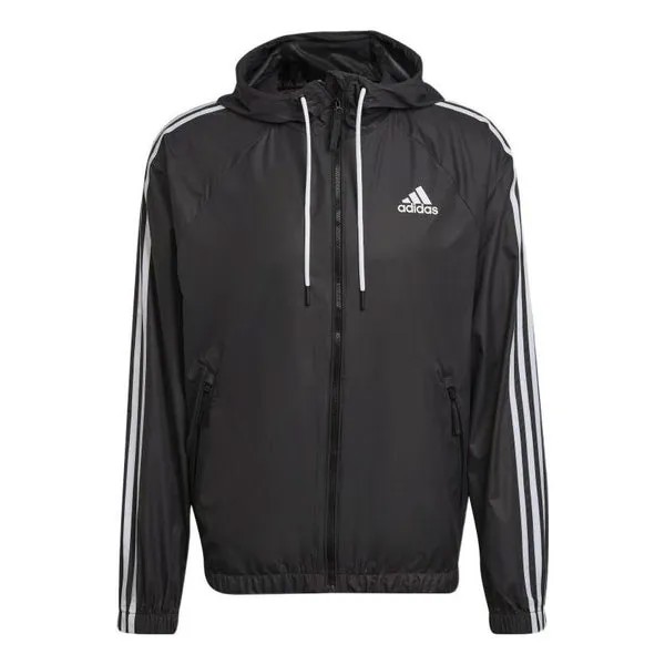 Куртка Men's adidas BSC Classic Zipper Pocket Drawstring Hooded Jacket Black, мультиколор