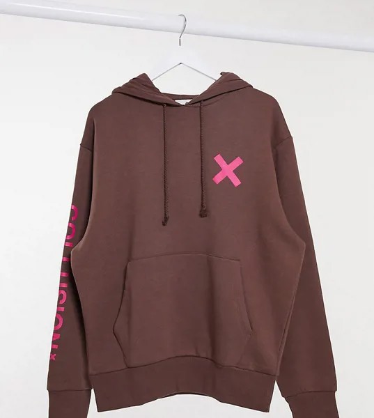 Коричневый худи с логотипом COLLUSION Unisex