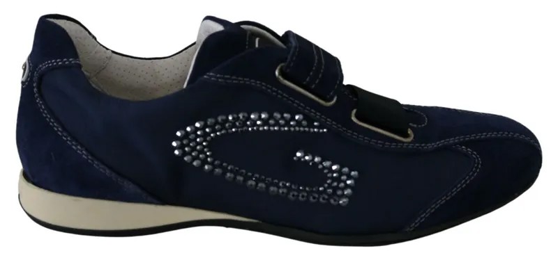 ALBERTO GUARDIANI Обувь Синие кроссовки с логотипом и шипами, женские кроссовки EU38 / US7.5