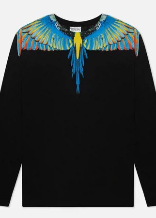 Мужской лонгслив Marcelo Burlon Birds Wings Regular, цвет чёрный, размер M