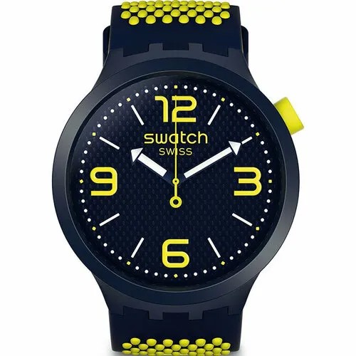 Наручные часы swatch, синий, желтый