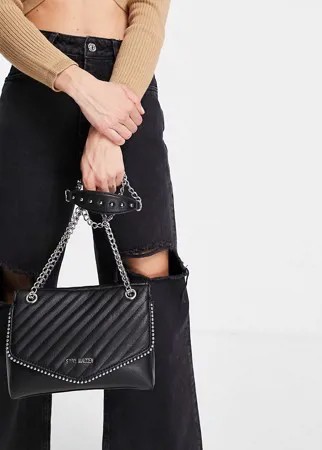 Черная стеганая сумка на плечо Steve Madden-Черный цвет