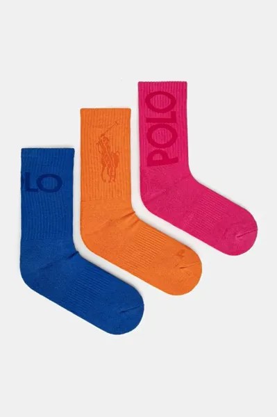 3 пары носков Polo Ralph Lauren, мультиколор