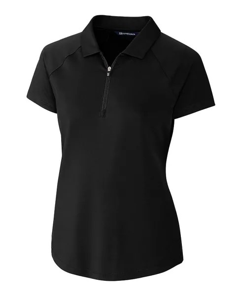 Женская рубашка поло с короткими рукавами Forge Stretch Cutter & Buck, черный