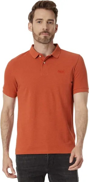 Рубашка-поло Classic Pique Polo Superdry, цвет Rust Orange Marl