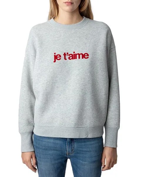 Толстовка Oscarpmo je t'aime Zadig & Voltaire, цвет Gray