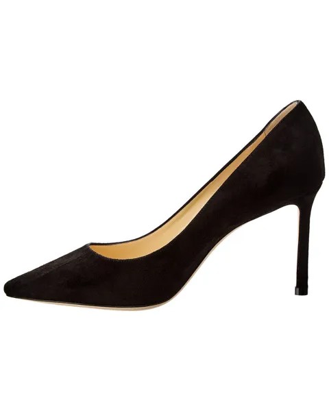 Замшевые туфли Jimmy Choo Romy 85, черный