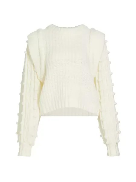 Укороченный свитер с вышивкой Shaker Farm Rio, цвет off white