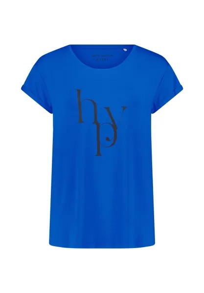 Рубашка с круглым вырезом и рюшами BETTY BARCLAY, цвет Blue/ Black