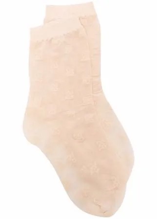 Fendi носки с вышивкой FF