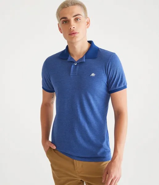 Футболка-поло с логотипом A87 Aeropostale, синий