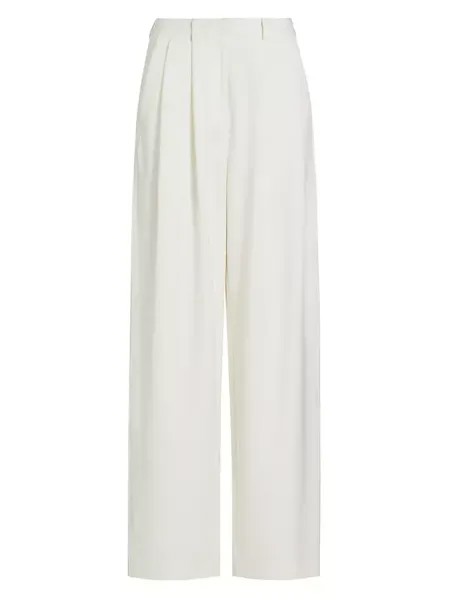 Креповые брюки Eleanor со складками Proenza Schouler White Label, цвет bone