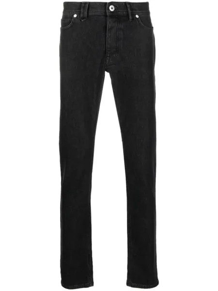 Brioni узкие джинсы средней посадки, черный