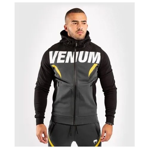 Толстовка Venum ONE FC Impact Grey/Yellow XXL