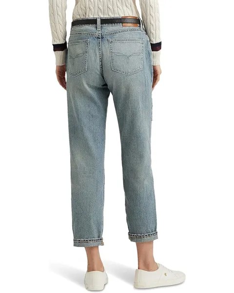 Джинсы LAUREN Ralph Lauren Petite Patchwork Relaxed Tapered Jeans in Skye Wash, цвет Skye Wash