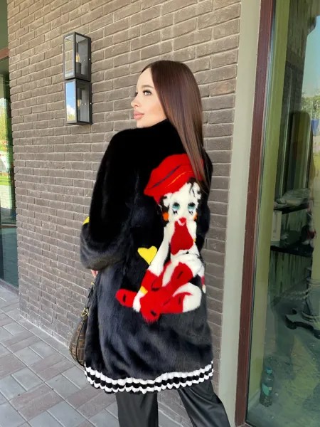 Полушубок женский Sibilla Furs Bomber черный 46