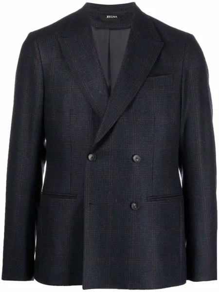 Z Zegna двубортный пиджак в клетку
