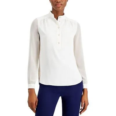 Anne Klein Женская блузка-рубашка с рукавом-манжетой 1/4 и планкой BHFO 6924