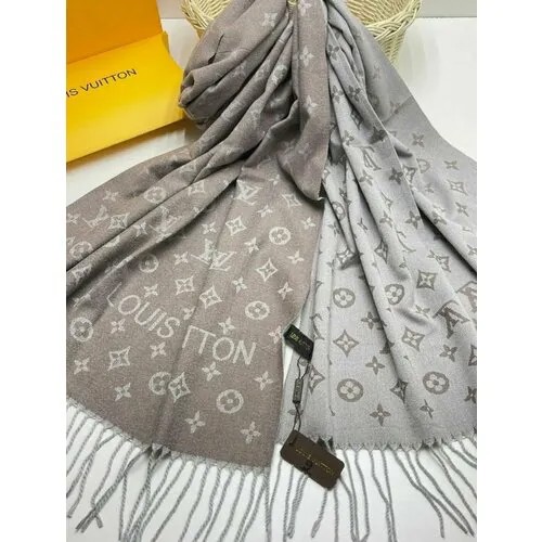 Палантин Louis Vuitton,180х65 см, коричневый, бежевый