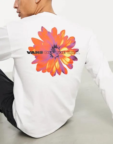 Белый лонгслив Vans Blooming