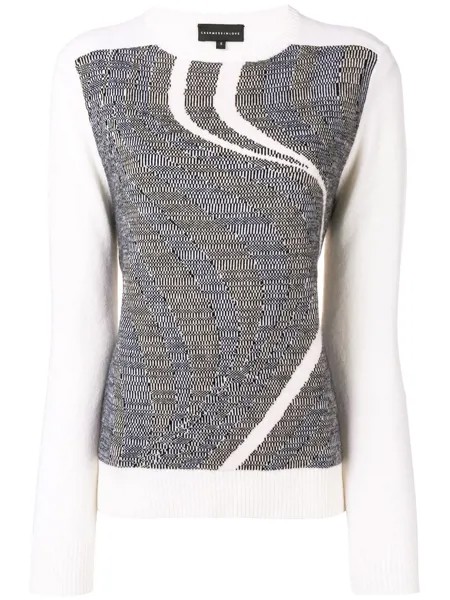 Cashmere In Love sky intarsia jumper